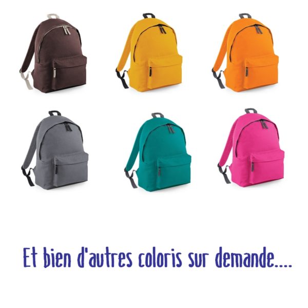 Coloris disponibles pour les sacs à dos personnalisés